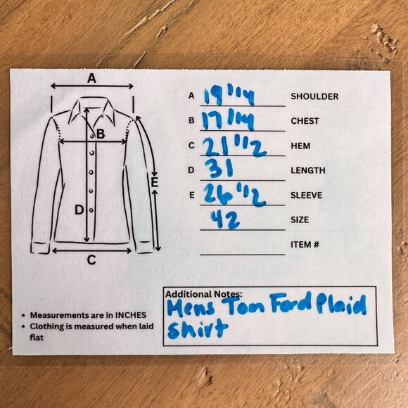 Tom Ford Red and White Checkered Dress Shirt - Picture 8 of 8